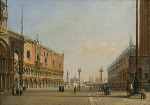 Lot 6136, Auction  104, Grubacz, Carlo - zugeschrieben, Ansicht der Piazza San Marco in Venedig mit Blick auf San Giorgio Maggiore
