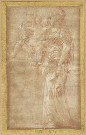 Lot 6261, Auction  104, Primaticcio, Francesco - Umkreis, Die Jungrau stehend mit Kind und einer weiteren weiblichen Figur