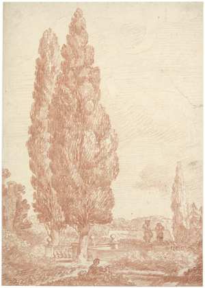 Lot 6306, Auction  104, Französisch, 18. Jh. Italienischer Garten mit Zypressen