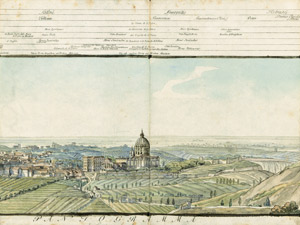 Lot 167, Auction  105, Pantogramma di Roma, Panorama-Ansicht der Stadt Rom