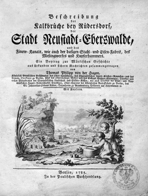Lot 326, Auction  105, Hagen, T. Ph. v. d., Beschreibung der Kalkbrüche bey Rüdersdorf