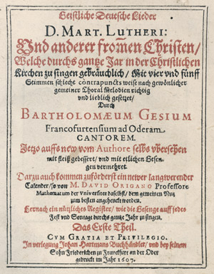 Lot 710, Auction  105, Gesius, Bartholomaeus, Geistliche Deutsche Lieder