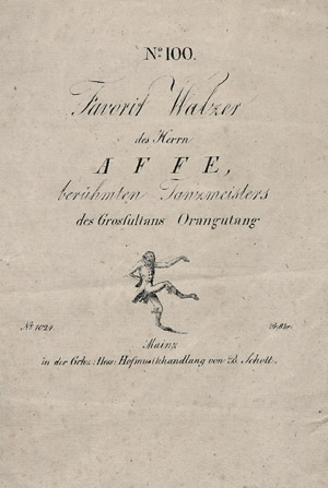 Lot 724, Auction  105, Schott, Bernhard, Favorit Walzer des Herrn Affe