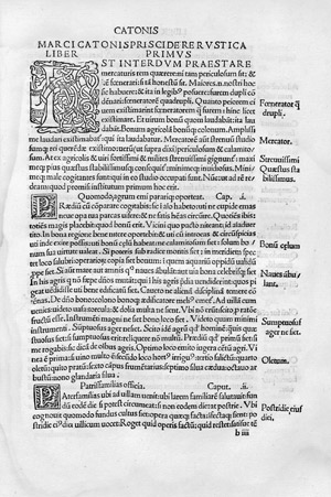 Lot 1043, Auction  105, Scriptores rei rusticae, Cato, Varro, Columella. Palladius. Ed. Philippus Beroaldus