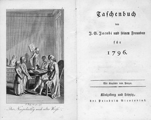 Lot 1521, Auction  105, Taschenbuch von Johann Georg Jacobi, von Johann Georg Jacobi und seinen Freunden für 1796