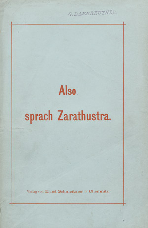 Lot 1976, Auction  105, Nietzsche, Friedrich, Also sprach Zarathustra