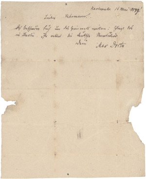 Lot 2358, Auction  105, Dortu, Maximilian, Brief 1849 aus Karlsruhe