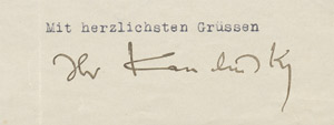 Lot 2438, Auction  105, Kandinsky, Wassilij, Brief Juni 1928