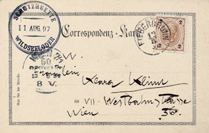 Lot 2443, Auction  105, Klimt, Gustav, Ansichtskarte 1897
