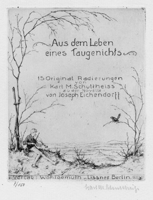 Lot 3141, Auction  105, Eichendorff, Joseph von und Schultheiss, Karl M., Aus dem Leben eines Taugenichts 