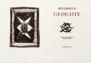 Lot 3244, Auction  105, Hölderlin, Friedrich und Wehrlin, Robert, Gedichte. Auswahl und Lithographien von Robert Wehrlin