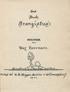 Lot 3730, Auction  105, Herrmann-Neisse, Max, Das Buch Franziskus