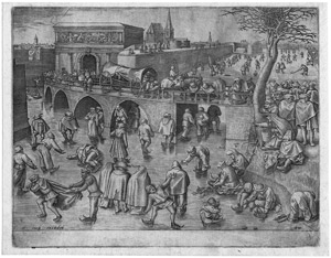 Lot 5048, Auction  105, Bruegel, Pieter d. Ä., nach. Schlittschuhläufer am St. Georgstor in Antwerpen
