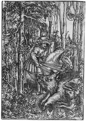 Lot 5076, Auction  105, Cranach, Lukas d. Ä., Sächsischer Fürst auf Eberjagd
