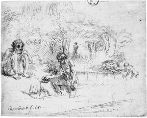 Lot 5227, Auction  105, Rembrandt Harmensz. van Rijn, Die badenden Männer