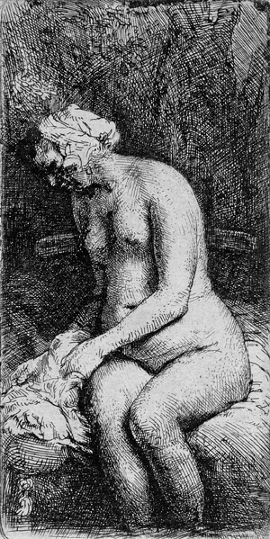 Lot 5228, Auction  105, Rembrandt Harmensz. van Rijn, Sitzende Frau mit den Füßen im Wasser