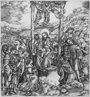 Lot 5240, Auction  105, Robetta, Christoforo di Michele, Die Anbetung der Heiligen drei Könige