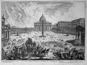 Lot 5349, Auction  105, Piranesi, Giovanni Battista, Veduta della Basilica e Piazza de S. Pietro in Vaticano