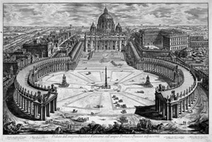 Lot 5363, Auction  105, Piranesi, Giovanni Battista, Veduta dell'insegne Basilica Vaticana coll'ampio Portico