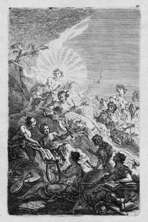 Lot 5395, Auction  105, Winck, Johann Christian Thomas, Apollo auf dem Parnass von den neun Musen umgeben