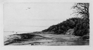 Lot 5403, Auction  105, Bloch, Carl, Strand am Meer mit hügeliger Landschaft (Skrænten ved Havet)