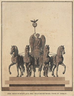 Lot 5461, Auction  105, Jügel, Friedrich, Der Siegeswagen auf dem Brandenburger Thor zu Berlin