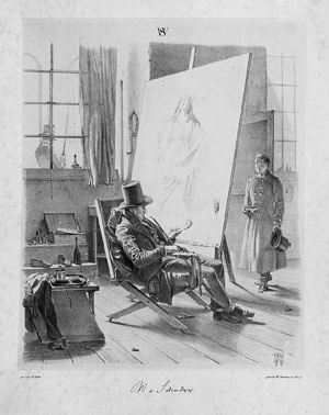 Lot 5505, Auction  105, Schadow, Friedrich Wilhelm von,, Friedrich Wilhelm von Schadow in seinem Atelier