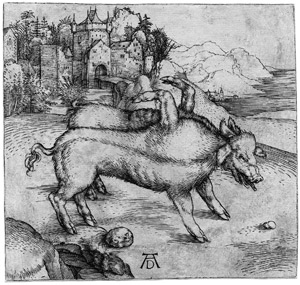 Lot 5624, Auction  105, Dürer, Albrecht, Die Mißgeburt eines Schweines