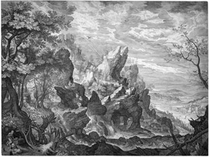 Lot 5700, Auction  105, Major, Isaak, Felsige Landschaft mit dem hl. Hieronymus und dem Löwen