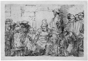 Lot 5753, Auction  105, Rembrandt Harmensz. van Rijn, Jesus als Knabe unter den Schriftgelehrten, sitzend