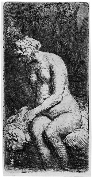 Lot 5761, Auction  105, Rembrandt Harmensz. van Rijn, Sitzende Frau mit den Füßen im Wasser