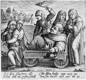 Lot 5810, Auction  105, Ulrich, Heinrich, Eine Gruppe von Nonnen zieht einen Mönch 