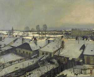 Lot 6207, Auction  105, Brunner, Samuel, Blick auf die winterliche Vorstadt in Brünn