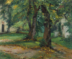 Lot 6219, Auction  105, Hönigsmann, Rela, Herbstliche Bäume im Garten