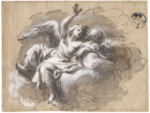 Lot 6249, Auction  105, Florentinisch, um 1660. Ein Engel in den Wolken