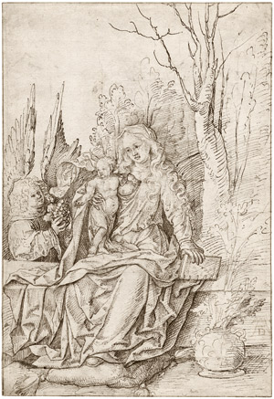 Lot 6270, Auction  105, Meister der Coburger Rundblätter, Die Jungfrau mit dem Kind in einer Landschaft