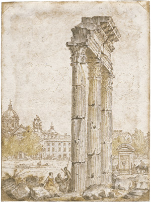 Lot 6331, Auction  105, Italienisch, 1. Hälfte 18. Jh. Partie auf dem Forum Romanum