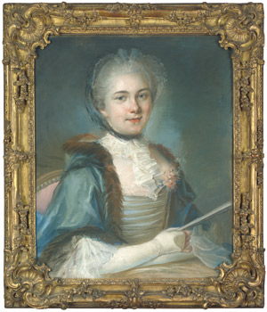 Lot 6344, Auction  105, Perronneau, Jean-Baptiste, Bildnis einer Dame mit Fächer