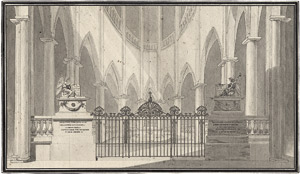 Lot 6345, Auction  105, Percier, Charles, Entwurf zu einem Chorgitter in einer gotischen Kirche