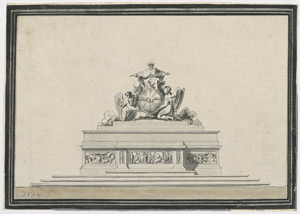 Lot 6356, Auction  105, Valadier, Giuseppe, Entwurf zu einem Altar mit Gottvater