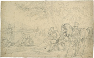 Lot 6364, Auction  105, Adam, Albrecht, Campierende Soldaten in einer Landschaft