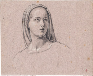 Lot 6379, Auction  105, Daege, Eduard, Bildnis einer jungen Frau mit Kopftuch