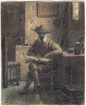 Lot 6431, Auction  105, Hosemann, Theodor, Don Quichotte in seinem Studierzimmer