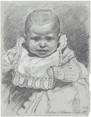 Lot 6515, Auction  105, Werner, Anton von, Porträt Hans Anton von Werner als Baby