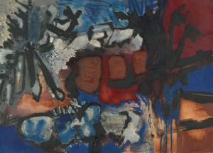 Lot 7104, Auction  105, Bonies, Bob, Abstrakte Komposition (Rot, Blau, Braun)