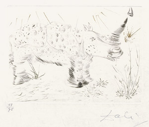 Lot 7140, Auction  105, Dalí, Salvador, Rhinocéros