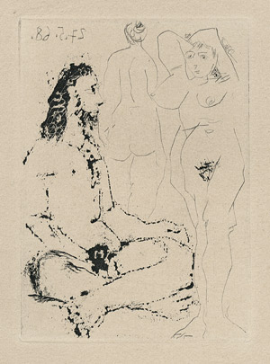 Lot 7446, Auction  105, Picasso, Pablo, Homme nu assis en tailleur, et deux femmes