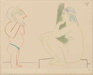 Lot 7447, Auction  105, Picasso, Pablo, nach. Nue et homme masqué