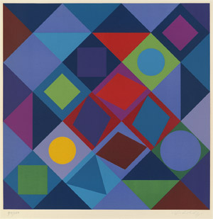 Lot 7534, Auction  105, Vasarely, Victor, Abstrakte geometrische Komposition