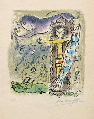 Lot 8038, Auction  105, Chagall, Marc, Le Christ à l'horloge
